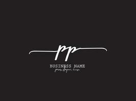 Stylish Pp Signature Logo, Modern PP Logo Letter Design For You vector