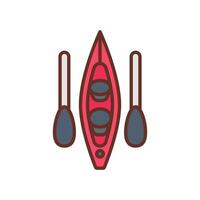 Canoe icon in vector. Illustration vector