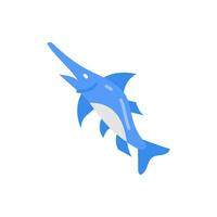 Swordfish icon in vector. Illustration vector