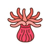 Sea Anemone icon in vector. Illustration vector