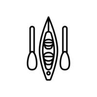 Canoe icon in vector. Illustration vector