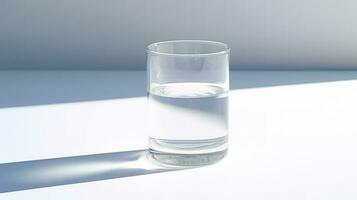 AI Generative a glass of water on white background photo