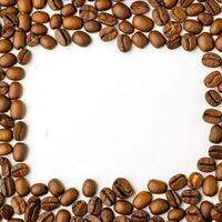 AI Generative coffee beans on a white background photo