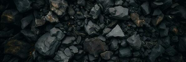 AI Generative a black coal background photo