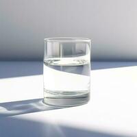 AI Generative a glass of water on white background photo