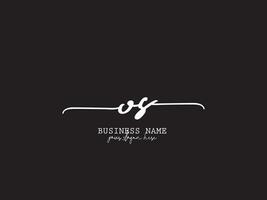 Luxury Os Fashion Logo, Signature OS Logo Letter Design For You vector
