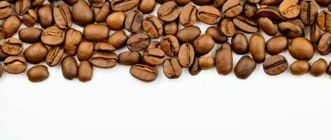 AI Generative coffee beans on a white background photo