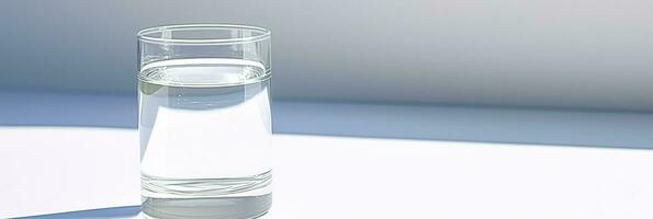 AI Generative a glass of water on white background photo