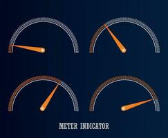 velocidad metro íconos colocar. metro indicador vector ilustración diseño.
