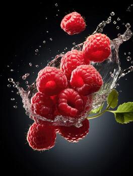 AI Generative a photo of raspberry
