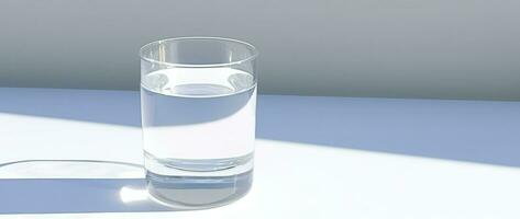 AI Generative a glass of water on white background photo