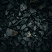 AI Generative a black coal background photo