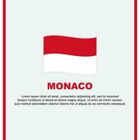 Monaco Flag Background Design Template. Monaco Independence Day Banner Social Media Post. Monaco Cartoon vector