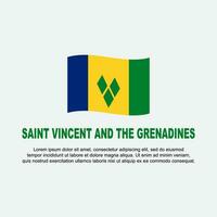 Saint Vincent And The Grenadines Flag Background Design Template. Saint Vincent And The Grenadines Independence Day Banner Social Media Post. Background vector