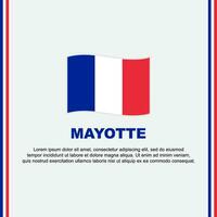 Mayotte Flag Background Design Template. Mayotte Independence Day Banner Social Media Post. Cartoon vector