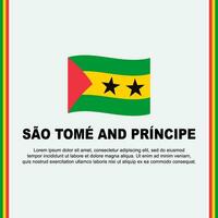 Sao Tome And Principe Flag Background Design Template. Sao Tome And Principe Independence Day Banner Social Media Post. Cartoon vector