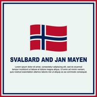 Svalbard And Jan Mayen Flag Background Design Template. Svalbard And Jan Mayen Independence Day Banner Social Media Post. Banner vector