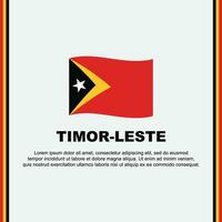 Timor Leste Flag Background Design Template. Timor Leste Independence Day Banner Social Media Post. Timor Leste Cartoon vector