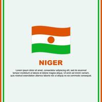 Niger Flag Background Design Template. Niger Independence Day Banner Social Media Post. Niger Cartoon vector