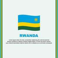 Rwanda Flag Background Design Template. Rwanda Independence Day Banner Social Media Post. Rwanda Cartoon vector