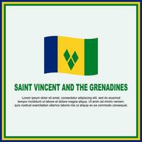 Saint Vincent And The Grenadines Flag Background Design Template. Saint Vincent And The Grenadines Independence Day Banner Social Media Post. Banner vector