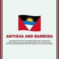 Antigua And Barbuda Flag Background Design Template. Antigua And Barbuda Independence Day Banner Social Media Post. Antigua And Barbuda Cartoon vector