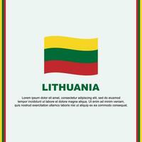 Lithuania Flag Background Design Template. Lithuania Independence Day Banner Social Media Post. Lithuania Cartoon vector