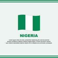 Nigeria Flag Background Design Template. Nigeria Independence Day Banner Social Media Post. Nigeria Design vector