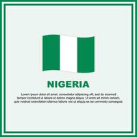 Nigeria Flag Background Design Template. Nigeria Independence Day Banner Social Media Post. Nigeria Banner vector