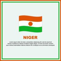 Niger Flag Background Design Template. Niger Independence Day Banner Social Media Post. Niger Banner vector