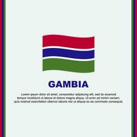 Gambia Flag Background Design Template. Gambia Independence Day Banner Social Media Post. Gambia Cartoon vector