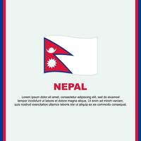 Nepal Flag Background Design Template. Nepal Independence Day Banner Social Media Post. Nepal Cartoon vector