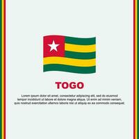 Togo Flag Background Design Template. Togo Independence Day Banner Social Media Post. Togo Cartoon vector