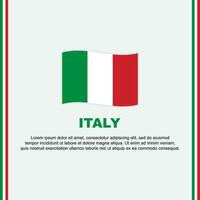 Italy Flag Background Design Template. Italy Independence Day Banner Social Media Post. Italy Cartoon vector