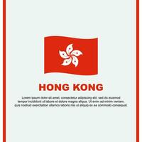 Hong Kong Flag Background Design Template. Hong Kong Independence Day Banner Social Media Post. Hong Kong Cartoon vector