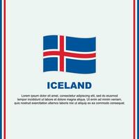 Iceland Flag Background Design Template. Iceland Independence Day Banner Social Media Post. Iceland Cartoon vector