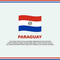 Paraguay Flag Background Design Template. Paraguay Independence Day Banner Social Media Post. Paraguay Design vector