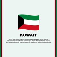 Kuwait Flag Background Design Template. Kuwait Independence Day Banner Social Media Post. Kuwait Cartoon vector