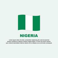 Nigeria Flag Background Design Template. Nigeria Independence Day Banner Social Media Post. Nigeria Background vector