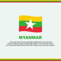 Myanmar Flag Background Design Template. Myanmar Independence Day Banner Social Media Post. Myanmar Design vector