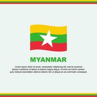 Myanmar Flag Background Design Template. Myanmar Independence Day Banner Social Media Post. Myanmar Design vector