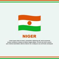 Niger Flag Background Design Template. Niger Independence Day Banner Social Media Post. Niger Design vector