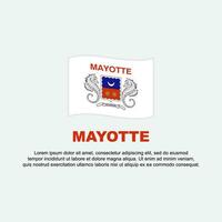 Mayotte Flag Background Design Template. Mayotte Independence Day Banner Social Media Post. Mayotte Background vector