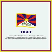 Tibet Flag Background Design Template. Tibet Independence Day Banner Social Media Post. Tibet Banner vector