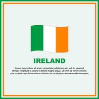 Ireland Flag Background Design Template. Ireland Independence Day Banner Social Media Post. Ireland Banner vector