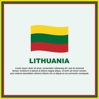 Lithuania Flag Background Design Template. Lithuania Independence Day Banner Social Media Post. Lithuania Banner vector