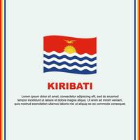 Kiribati Flag Background Design Template. Kiribati Independence Day Banner Social Media Post. Kiribati Cartoon vector