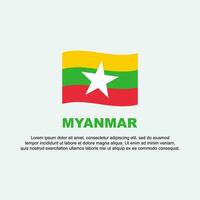 Myanmar Flag Background Design Template. Myanmar Independence Day Banner Social Media Post. Myanmar Background vector