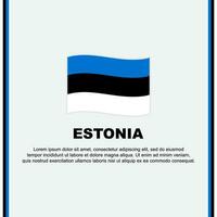 Estonia Flag Background Design Template. Estonia Independence Day Banner Social Media Post. Estonia Cartoon vector