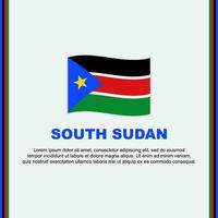 South Sudan Flag Background Design Template. South Sudan Independence Day Banner Social Media Post. South Sudan Cartoon vector